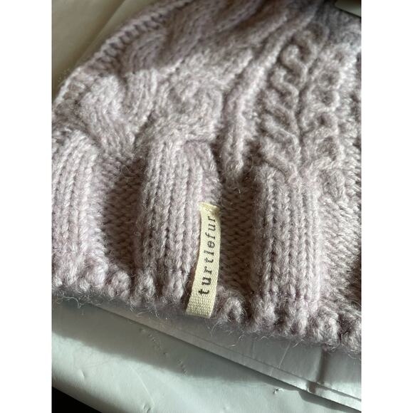 Turtlefur Sky Beanie Recycled Knit Winter Hat Lavender wool blend OS - Picture 4 of 6